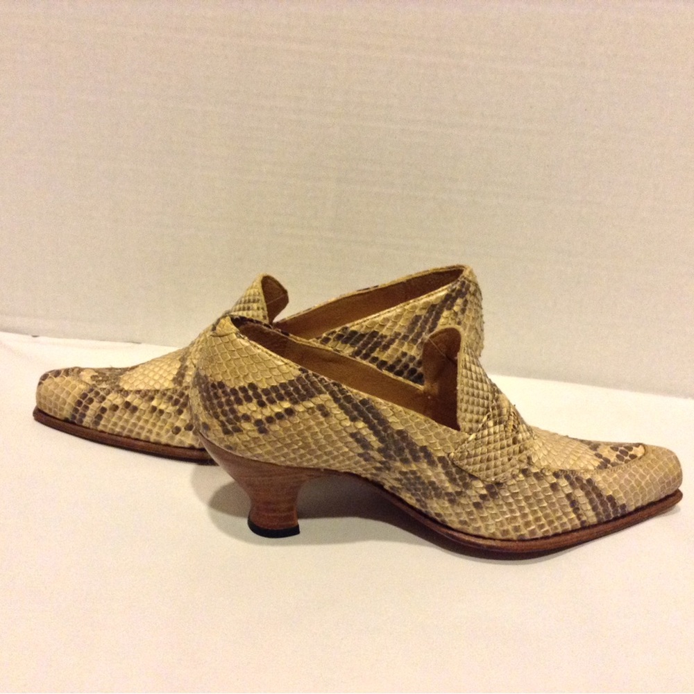 New Sartore Paris Vintage Python Skin Ankle Boots 5.5 Made in France